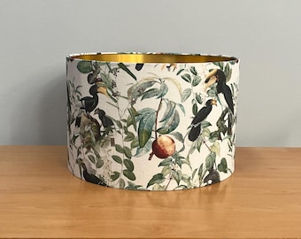 LAMPARiOMA handcrafted bird themed lampshade - nature inspired lighting - lampshade for table lamp or pendant