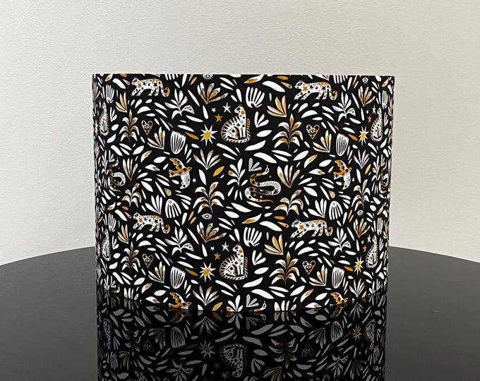 Luxury animal-inspired black lampshade by LAMPARiOMA - Available for table lamp or as a pendant