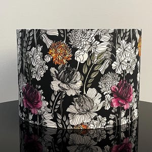 Paralume a forma di fiore bianco e nero - Illuminazione di lusso artigianale