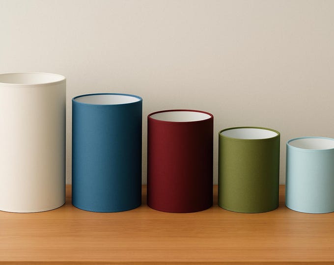 Handmade Drum Unicolor Lampshade - 70 Colors