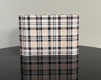 Luxury Handcrafted Rectangular Lampshade with Checked Motifs
