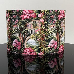 Paralume da giardino con fiori rosa - Mystical Home Decor