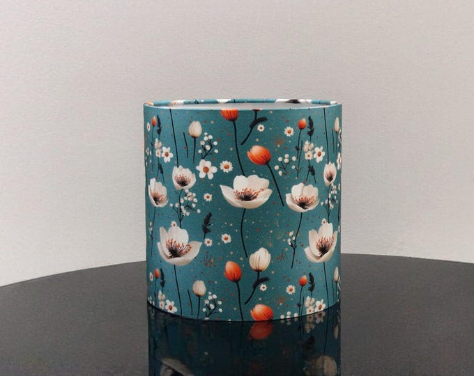 Florals Green Lampshade - Handmade Light Fixture for Home Decor