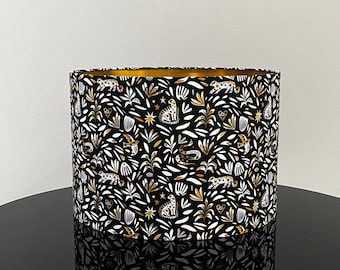 Luxury animal-inspired black lampshade by LAMPARiOMA - Available for table lamp or as a pendant