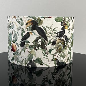 Paralume artigianale a tema uccelli LAMPARiOMA - illuminazione ispirata alla natura - paralume per lampada da tavolo o pendente