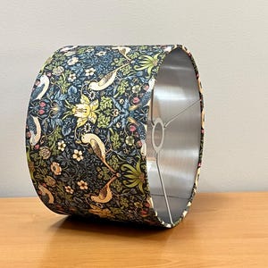 Handmade Lampshade featuring William Morris Strawberry Thief Pattern