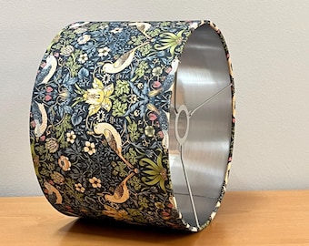 Handmade Lampshade featuring William Morris Strawberry Thief Pattern