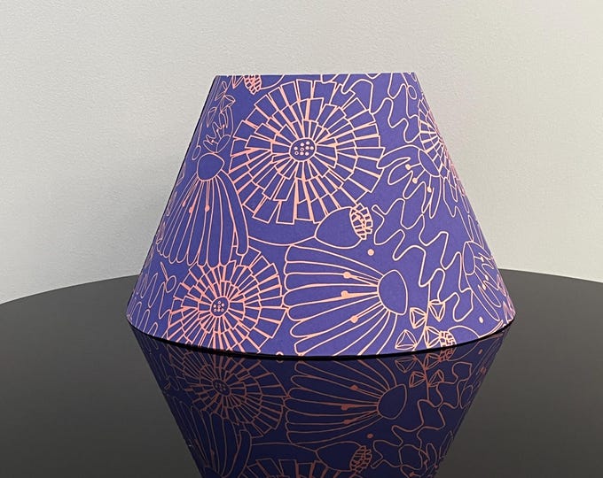 LAMPARiOMA handcrafted orange and purple lampshade for everyday charm
