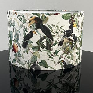 LAMPARiOMA handcrafted bird themed lampshade - nature inspired lighting - lampshade for table lamp or pendant