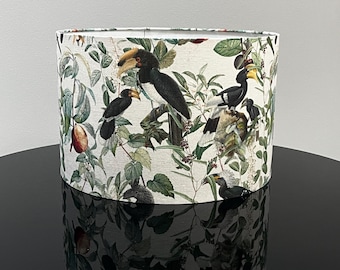 LAMPARiOMA handcrafted bird themed lampshade - nature inspired lighting - lampshade for table lamp or pendant