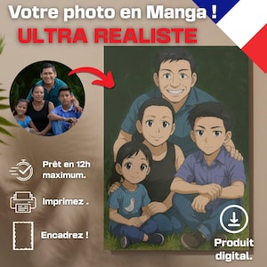 Portrait personnalisé style cartoon – South Park, Simpsons, Pixar, BD , Téléchargement numérique.