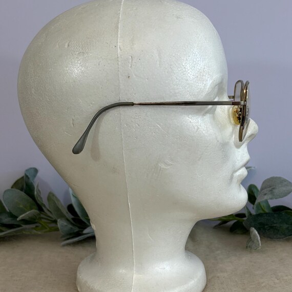 Silver multicolored eyeglass frames only - image 4