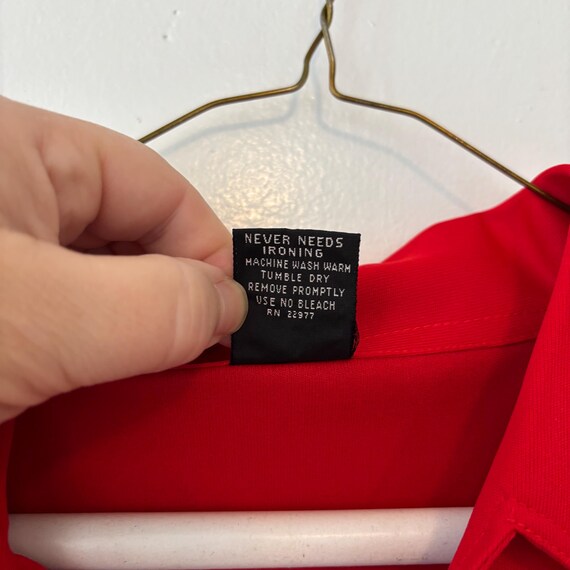 Joel Cal Made solid red pointed collar button fro… - image 6