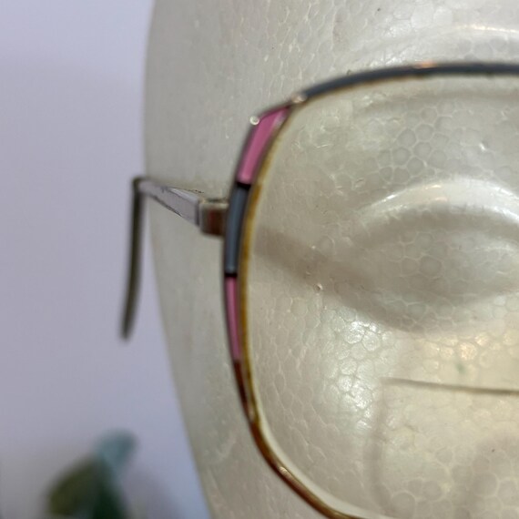 Silver multicolored eyeglass frames only - image 2