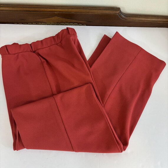 Pull on elastic waist pants in mauve - image 4