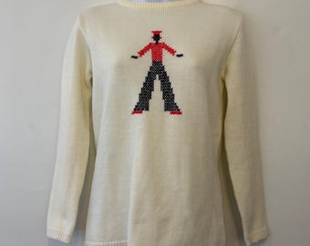 Spuncraft Cross Stitch Women Sweater