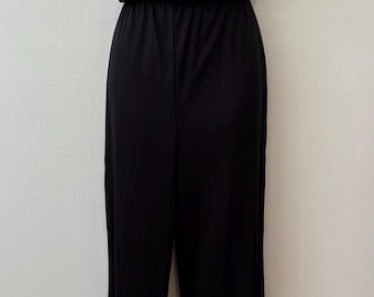 JC Penney 2 piece jumpsuit and jacket set black pink blue purple women small