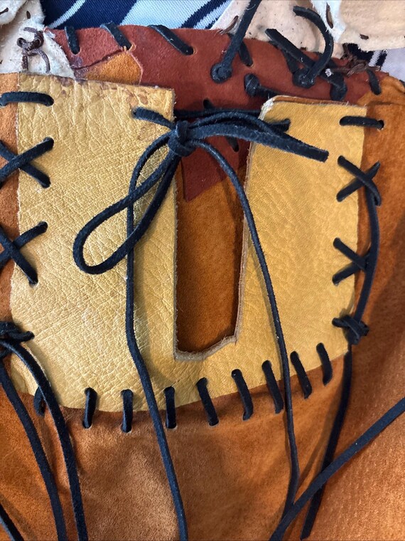 Handmade leather patchwork tunic top - image 8