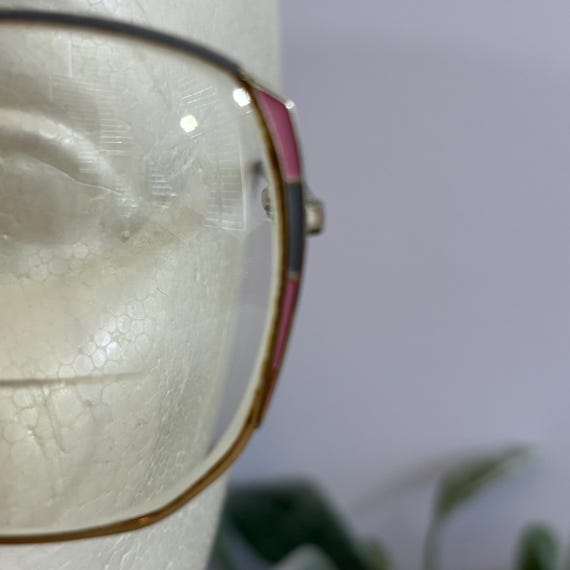 Silver multicolored eyeglass frames only - image 3