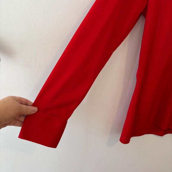 Joel Cal Made solid red pointed collar button fro… - image 3