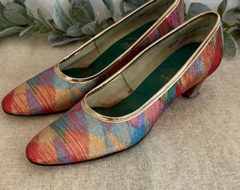 Italics by Valley multicolor metallic heels 8.5 AA NARROW