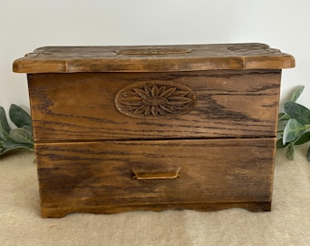Lerner faux wood storage box