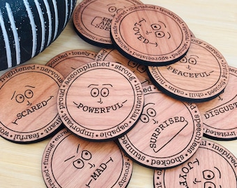 Emotion Tokens - Emotion Coins - A Fun and Interactive Way to Explore Feelings For counselors teachers students homeschool stay-at-home moms