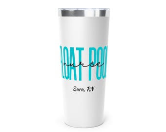 Vaso de regalo personalizado para enfermeras con flotador, vaso aislado personalizado de 22 oz para enfermeras con flotador, agradecimiento a enfermeras de atención médica, semana de las enfermeras, cumpleaños, Navidad