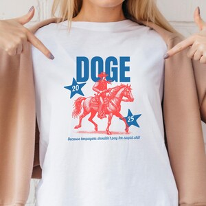 Political Conservative Republican USA Funny Unisex Vintage D.O.G.E President Trump Elon Musk TShirt, Department of Government Efficiency