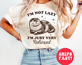Funny Otter Graphic Comfort Colors T-Shirt