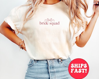 Comfort Colors Bride Squad Shirt: Bachelorette Party Tee