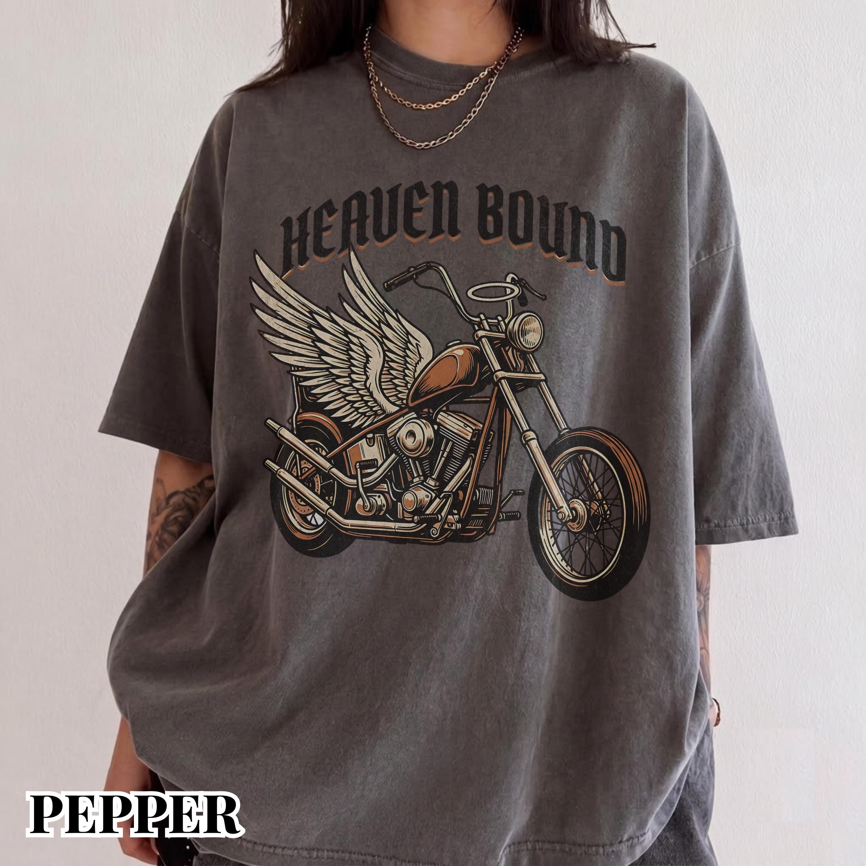 バイク Chopper Heaven ブラックTシャツ