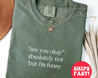 Comfort Colors 'Are You Okay' Lustiges sarkastisches Shirt
