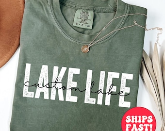 Chemise personnalisée Lake Life Comfort Colors : cadeau Lake House
