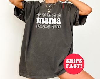 Comfort Colors Floral Mama Shirt: Vintage Plant Mom Tee