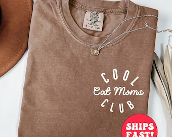 Koszulka Cool Cat Moms Club, Koszulka Cat Mom, Koszulka Cat Lover, Koszulka Cat Mommy, Koszulka Pet Lover, Prezent dla miłośnika zwierząt, Prezent dla Cat Mom, Prezent dla mam