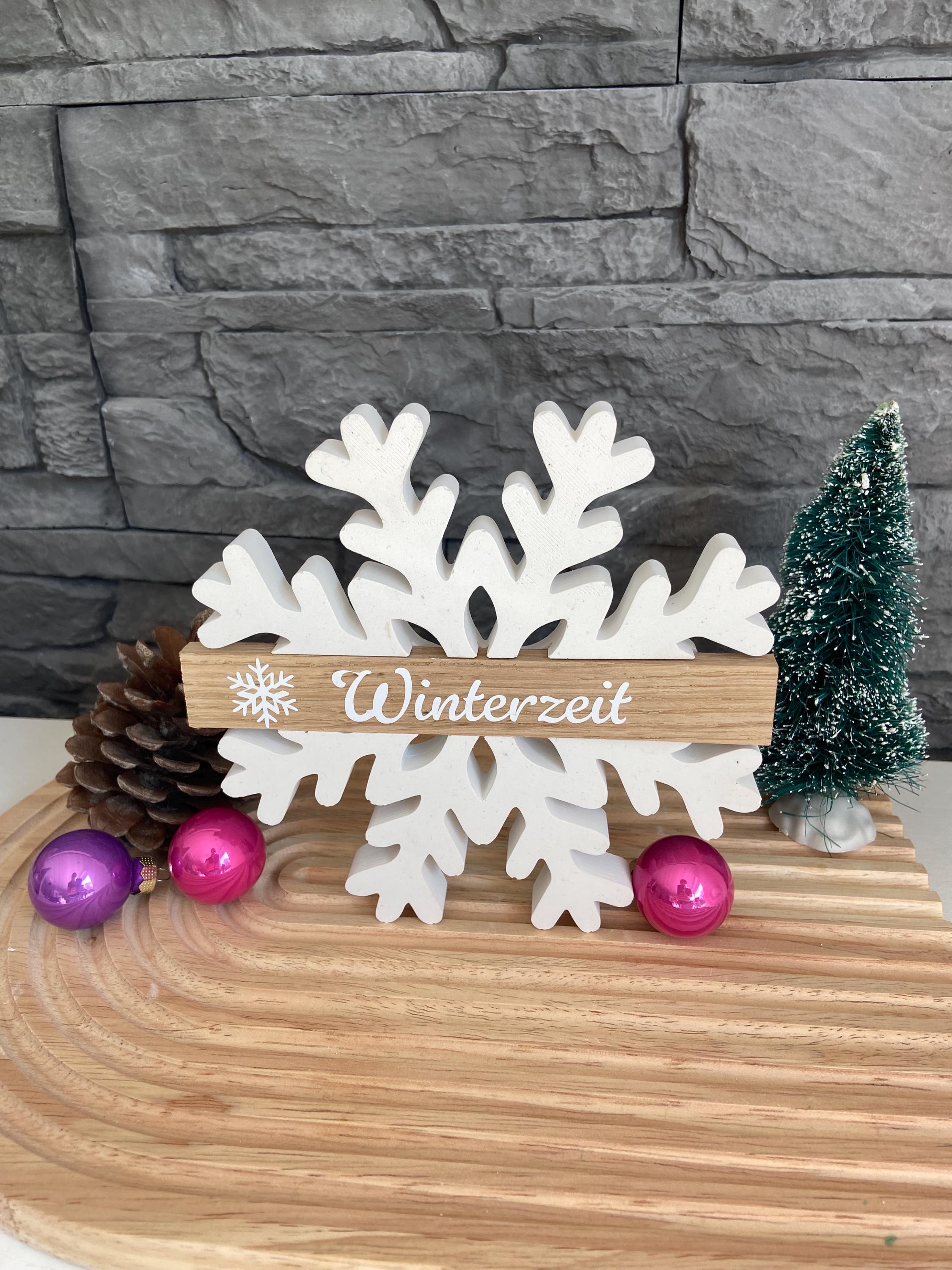 Papierstern Schneeflocke Weiß 50cm I Weihnachtsdekoration Hängend I Dekostern I Faltstern I Weihnachtsstern