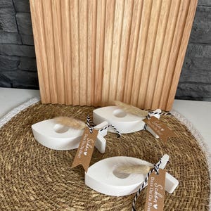 Guest gift, table decoration for baptism, communion, confirmation, party favor/white/modern/Scandi style