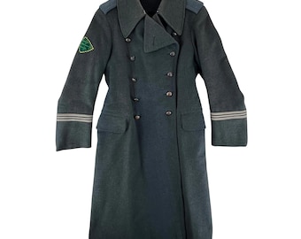 French Army WW2 1940s Men M35 MOTORCYCLE COAT Overcoat