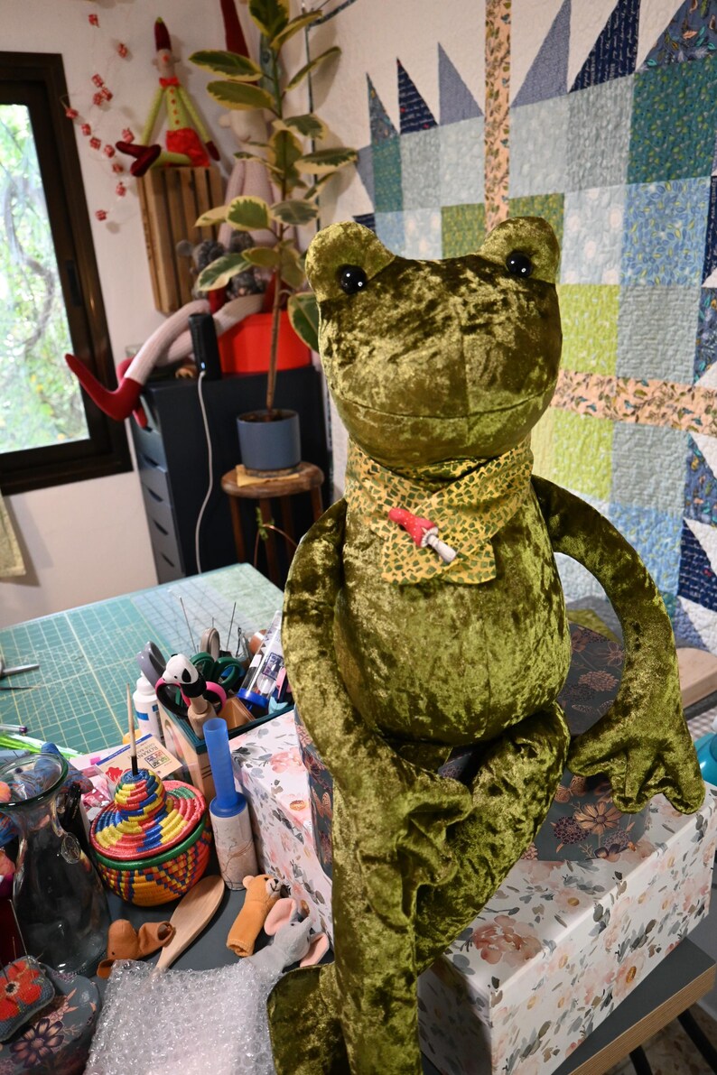 Frog Plushie Sewing Pattern - PDF Templates & Tutorial for Froggy ...