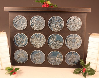 12 Days of Christmas ceramic ornaments in limited edition numbered collector series- FREE SHIPPING