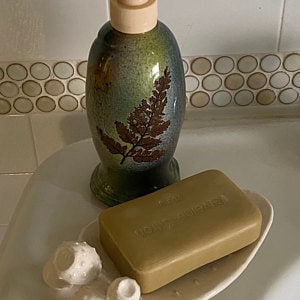 soap dispenser lotion pump with ferns image 6