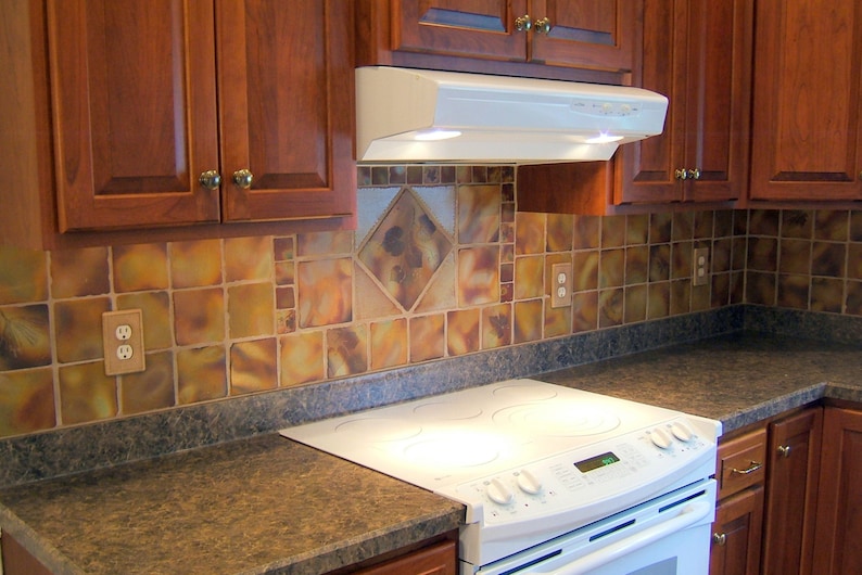 Backsplash Tiles Rustic Cabin Accent Ceramic Leaf Tile - Etsy