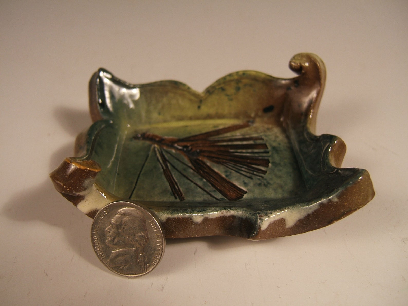 Sushi Tray Wasabi Tray Tea Bag Tray With Leaf in green Etsy