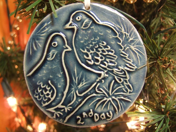 Two Turtle Doves 2nd Day Of Christmas Ornament Limited Etsy