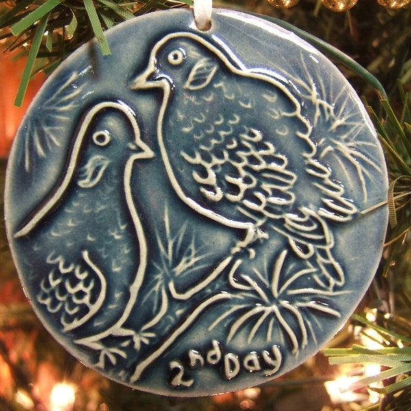 Two Turtle Doves- 2nd Day of Christmas Ornament Limited