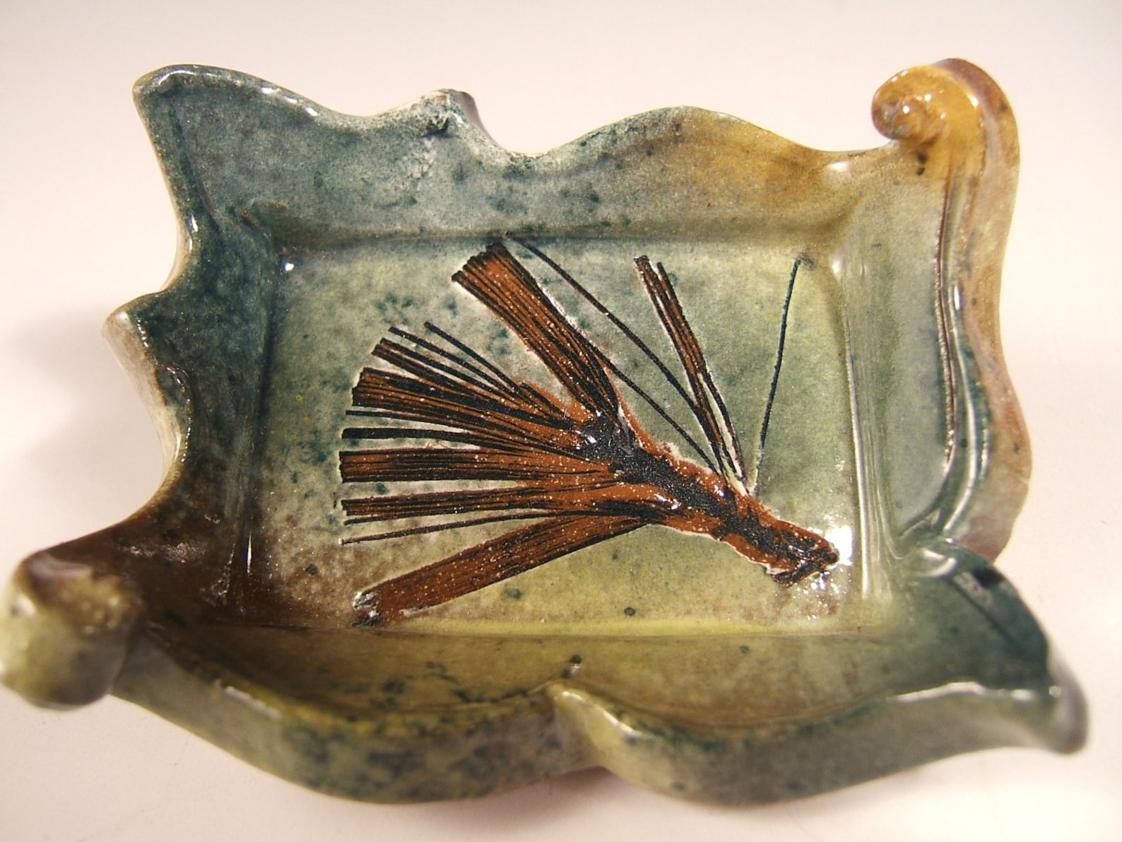 Sushi Tray Wasabi Tray Tea Bag Tray With Leaf in green Etsy