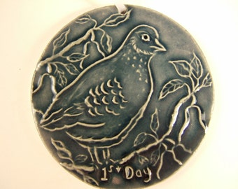Partridge in a Pear Tree- 1st Day of Christmas Ornament Open edition