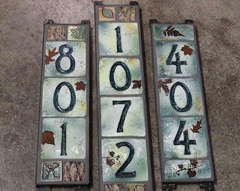 address sign house numbers ceramic tile