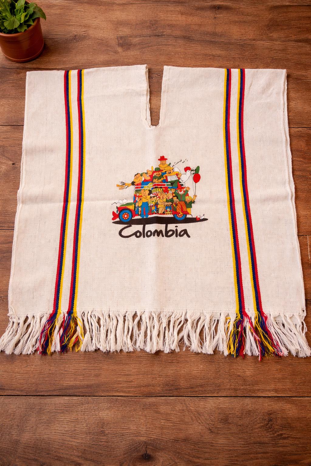 Colombian Kids Poncho | Traditional Ruana for Children | Hispanic ...